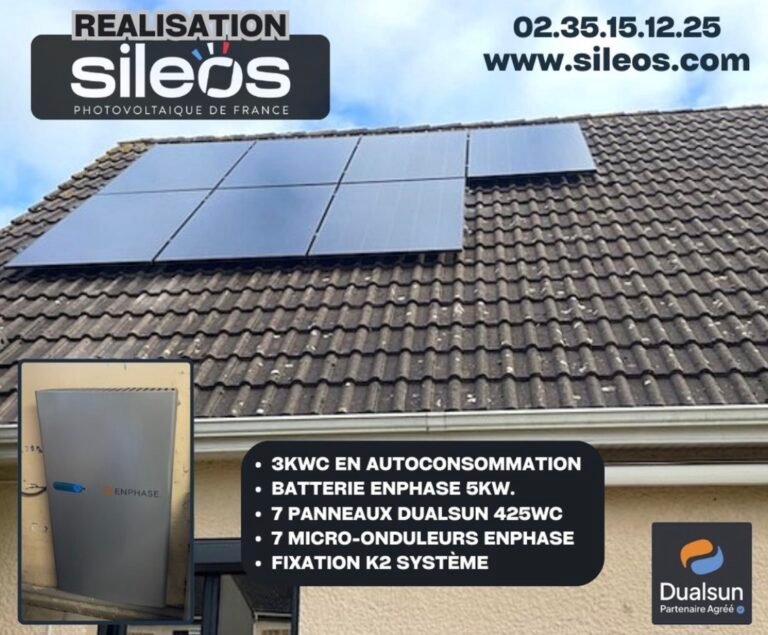 Installation de 7 panneaux solaires a Yvetot
