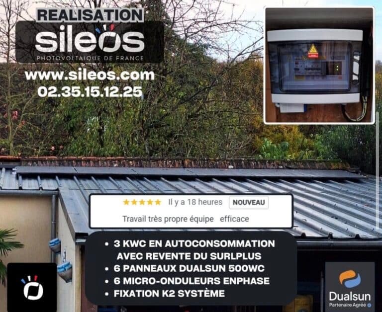 Installation de panneaux solaires a Barentin